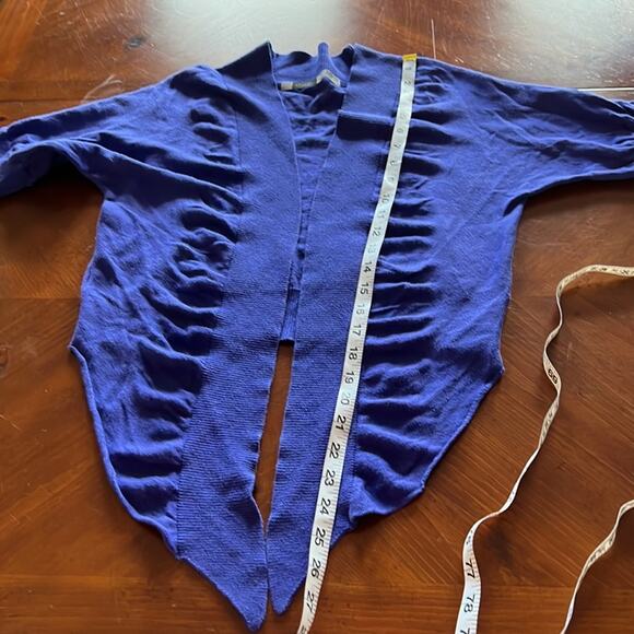 Athleta Size S Purple Cropped Cardigan Sweater Tie Front - Picture 9 of 9
